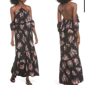 Nordstrom BP maxi cold shoulder floral dress sz XL